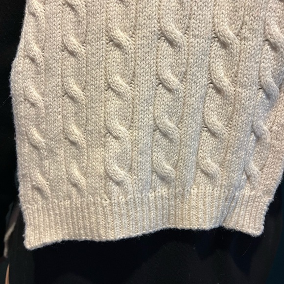 Ralph Lauren Vintage Cable Knit Scarf, Cream | OS - Picture 8 of 10